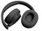 Schwarze Over-Ear-Kopfhörer mit gepolsterten Ohrmuscheln, die auf einer weißen Oberfläche ruhen und deren rechte Ohrmuschel mit einem 'R' gekennzeichnet ist.
