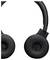 Schwarze Over-Ear-Kopfhörer mit strukturiertem Kopfbügel und gepolsterten Ohrmuscheln, gegen einen weißen Hintergrund präsentiert.