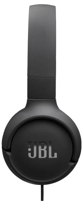 Schwarze JBL Over-Ear-Kopfhörer mit elegantem Design, ausgestattet mit dem JBL-Logo auf der Ohrmuschel.