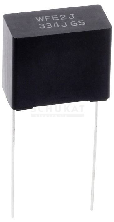 Panasonic MKP-Folienkondensator radial bedrahtet 1 µF 630 V 5 % (L x B x H) 26.0 x 10.0 x 17.0 mm 1 St.