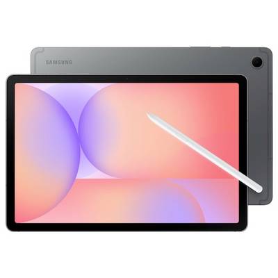 Ein Tablet mit einem Stylus oben darauf; der Hintergrund zeigt einen Verlauf aus pastellfarbenen Kreisen.