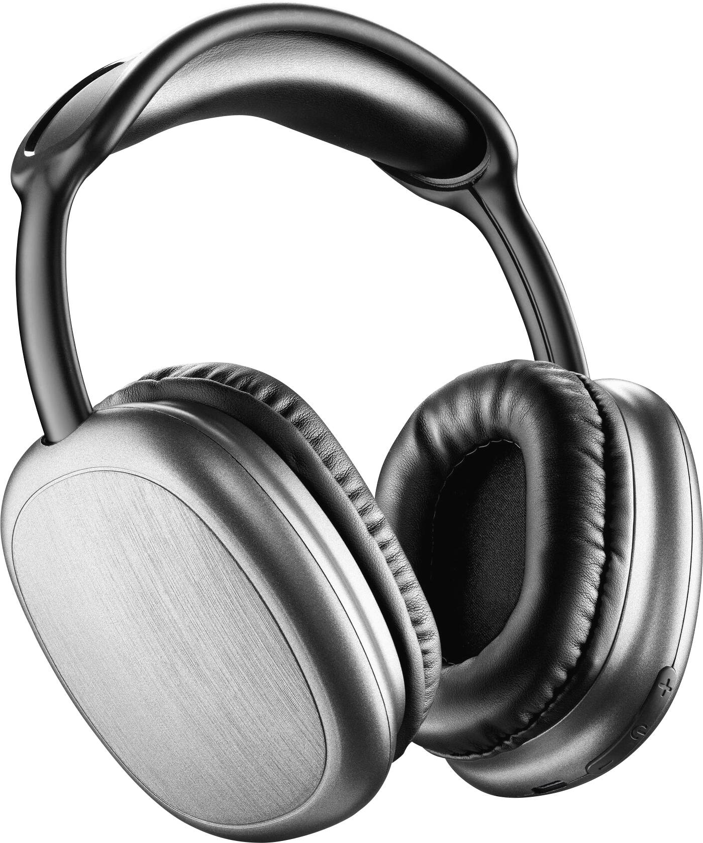 Elegante schwarze kabellose Over-Ear-Kopfhörer mit gepolsterten Ohrmuscheln und verstellbarem Kopfbügel, entwickelt für Komfort und immersives Musikerlebnis.