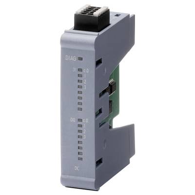 Ein grauer industrieller elektronischer Modul mit der Beschriftung "DIAG" zeigt Anzeigen für DI-, DQ- und DC-Kanäle.