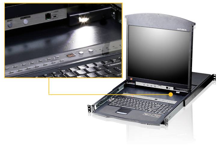 ATEN KL1516AN D KVM-Umschalter VGA Tastatur, USB, PS/2 1920 x 1200 Pixel