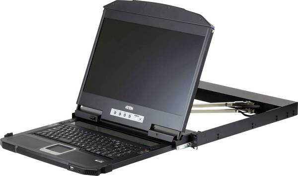 ATEN CL3800NW KVM-Konsole USB HDMI DVI VGA Dual Rail, FR-Layout 19-/10-Geräteträger KVM Konsole