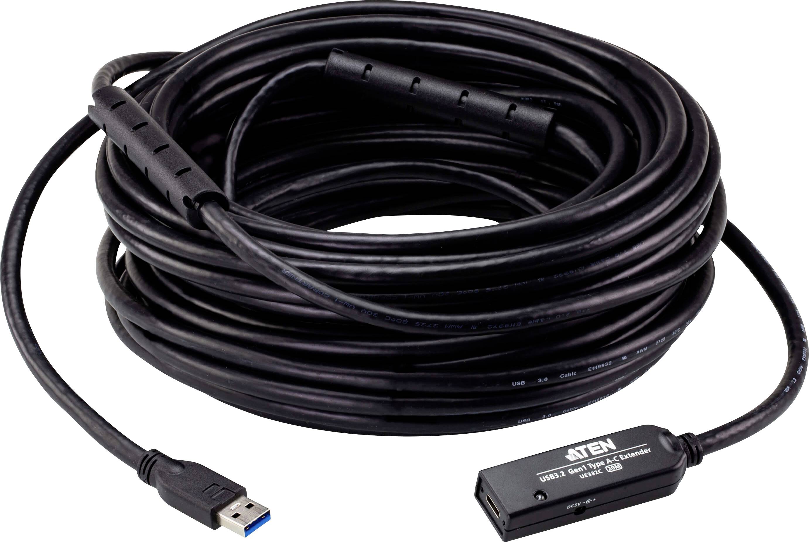 ATEN KVM Kabel [1x USB - 1x USB-C® Buchse] 20 m Schwarz
