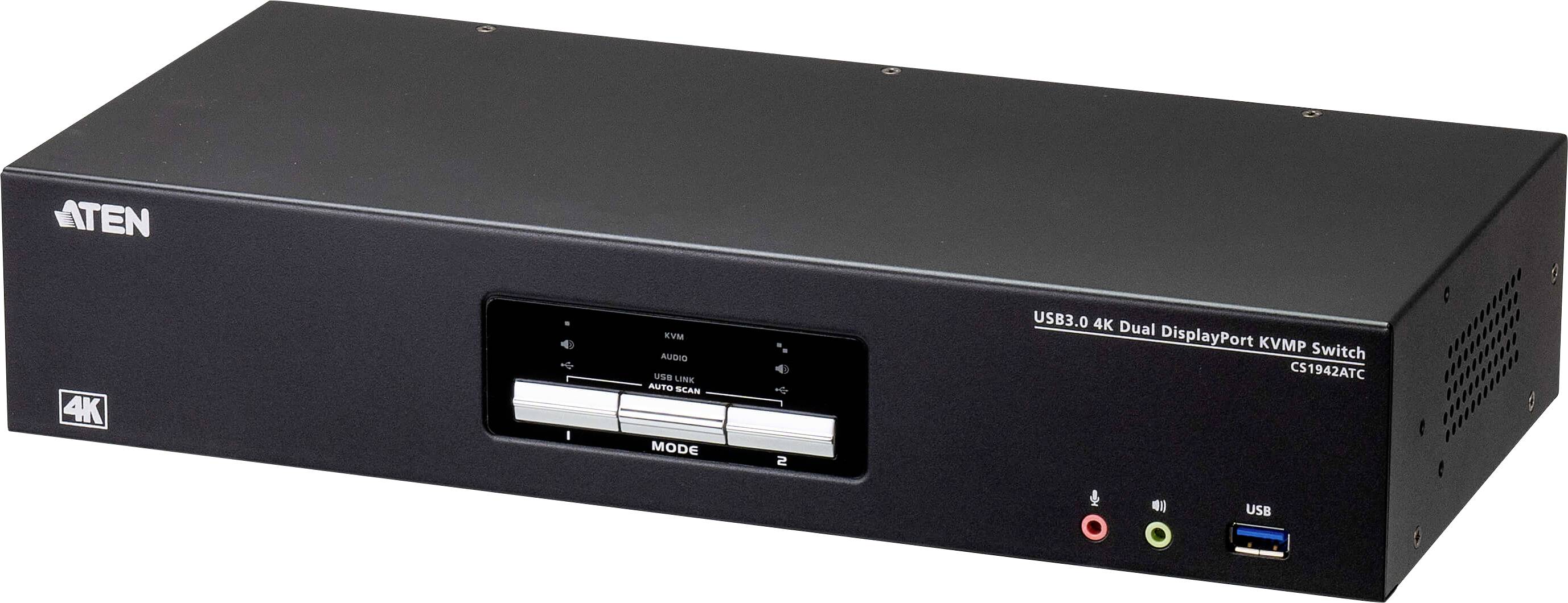 Thumbnail - ATEN CS1942ATC KVM-Umschalter DisplayPort®, DVI, VGA USB 4096 x 2160 Pixel