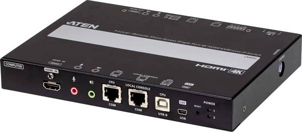ATEN CN9850 1-Local-Remote Share Access, Einzelport 4K HDMI KVM over IP Switch Signalsteuerung KVM