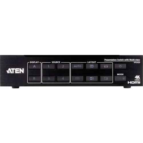 Thumbnail - ATEN VP2420 KVM-Matrix-Switch HDMI Fernbedienung 4096 x 2160 Pixel