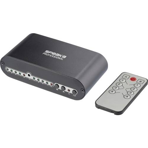 SpeaKa Professional SP-SW-200 Toslink-Switch mit Aluminiumgehäuse