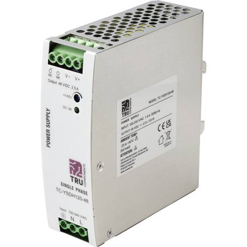 TRU COMPONENTS TC-13864568 Hutschienen-Netzteil (DIN-Rail) 48 V/DC 2.5 A 120 W Anzahl Ausgänge:1 x Inhalt 1 St.