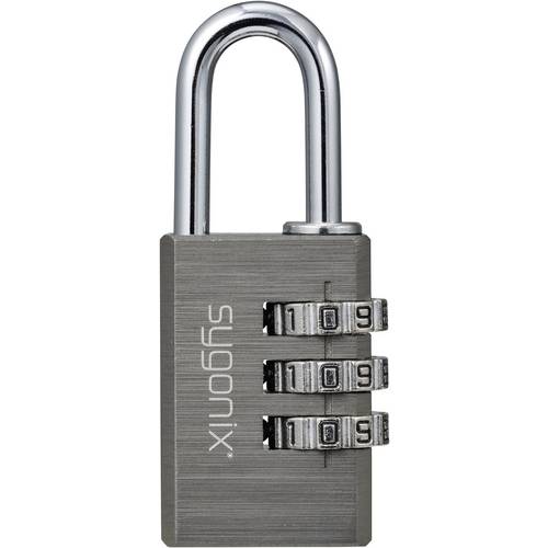 Sygonix SY-6932310 Vorhängeschloss 30 mm 3-Digit Titan-Grau Zahlenschloss