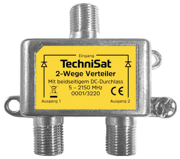 TechniSat 2-Wege-Verteiler SAT-Verteiler 2-fach