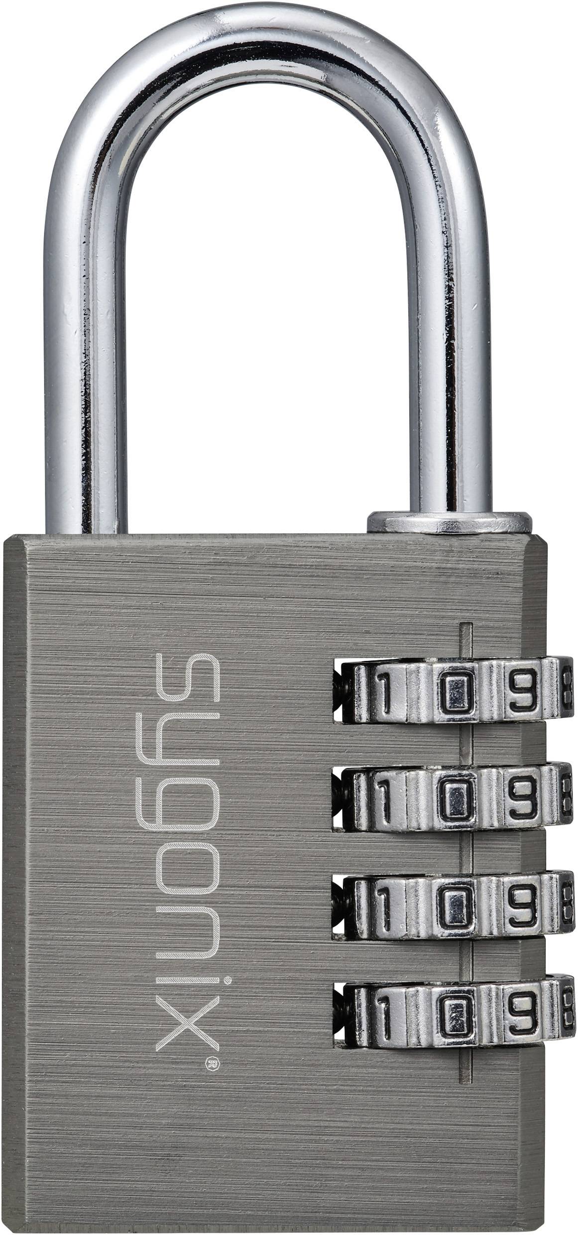Sygonix SY-6932350 Vorhängeschloss 40 mm 4-Digit Titanium Grey Zahlenschloss