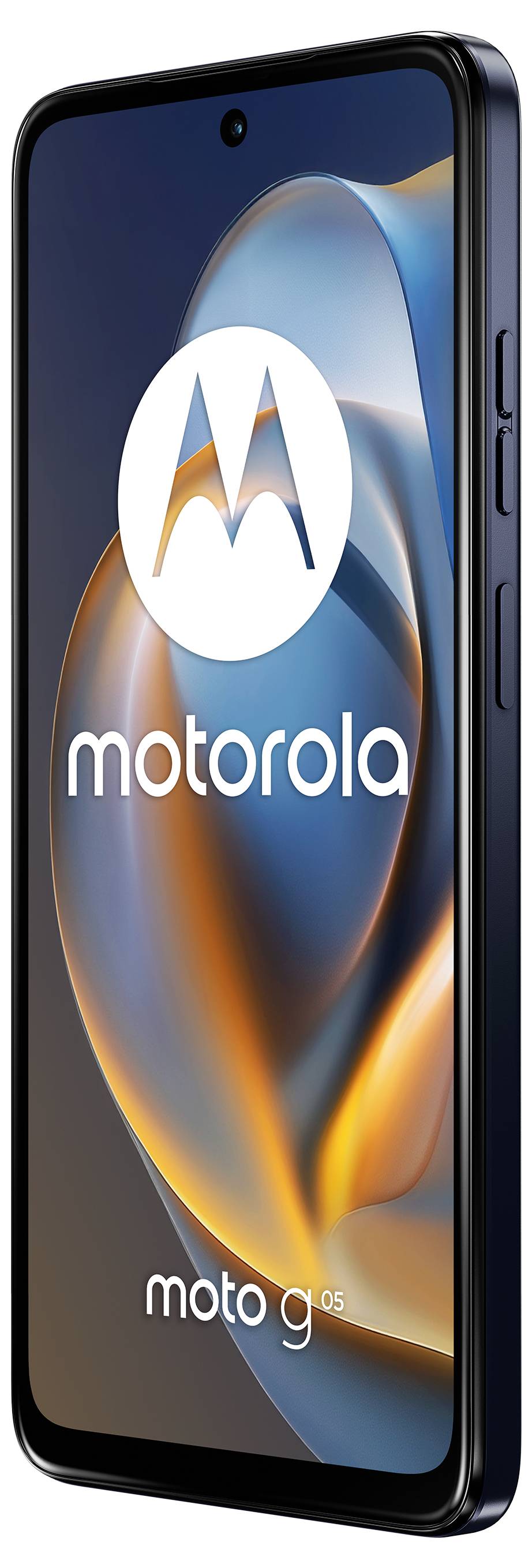 Ein Smartphone, das das Logo „Motorola moto g" auf seinem Bildschirm anzeigt und auf die Marke und das Modell des Geräts hindeutet.