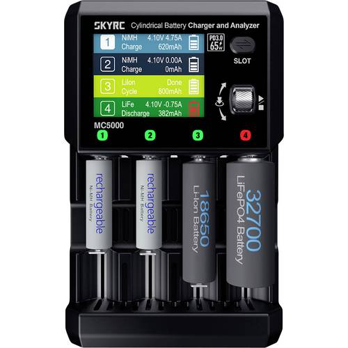 Thumbnail - SKYRC MC5000 Rundzellen-Ladegerät LiIon, Li-ion HV, LiFe, NiMH, NiCd, eneloop, NiZn, RAM, LTO, Na-ion Micro (AAA), Migno...