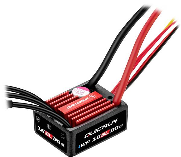 Hobbywing QuicRun WP16BL30 G2 Brushless Regler Automodell Brushless Fahrtregler Belastbarkeit (max. A): 100 A
