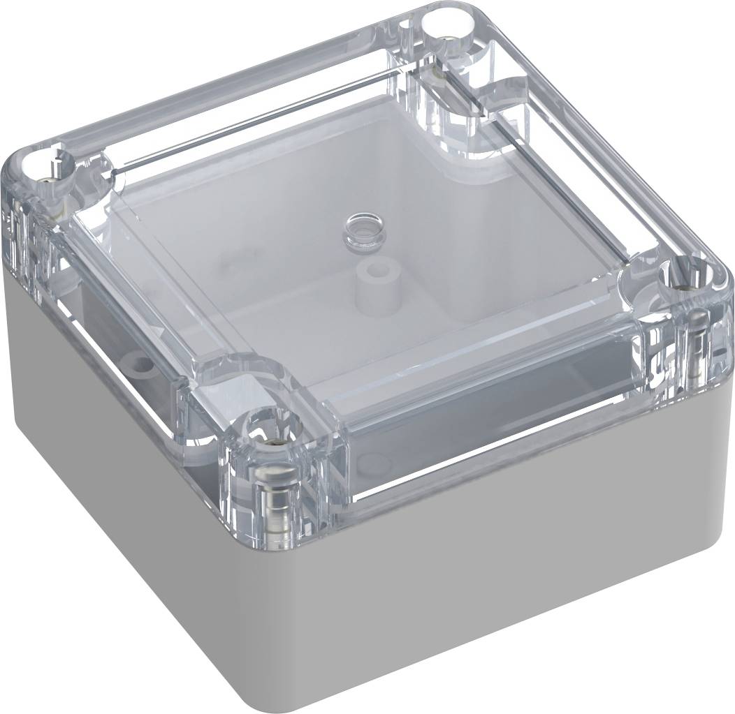 TRU COMPONENTS 6U07080804437 TC-13865052 Industrie-Gehäuse 75 x 75 x 45 ABS, Polycarbonat Lichtgrau 1 St.