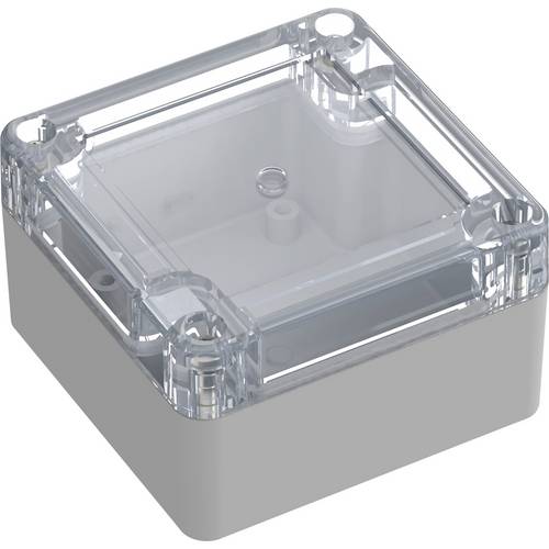 TRU COMPONENTS 6U07080804437 TC-13865052 Industrie-Gehäuse 75 x 75 x 45 ABS, Polycarbonat Lichtgrau 1 St.