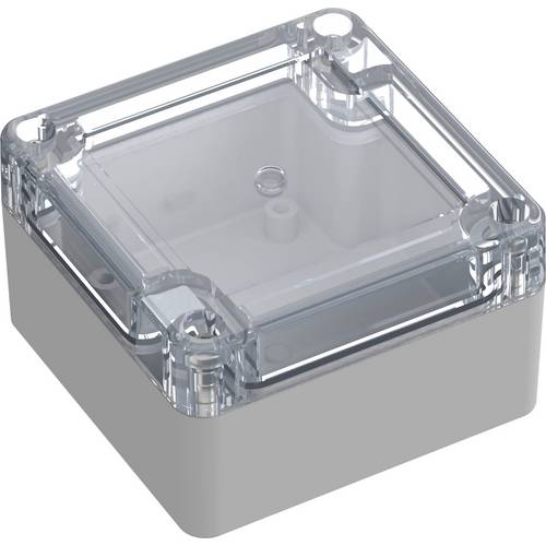 TRU COMPONENTS 6U07080804139 TC-13865060 Industrie-Gehäuse 75 x 75 x 45 Polycarbonat Lichtgrau, Transparent 1 St.