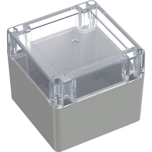 TRU COMPONENTS 6U07111109437 TC-13865100 Industrie-Gehäuse 105 x 105 x 89.7 ABS, Polycarbonat Lichtgrau, Transparent 1 S...