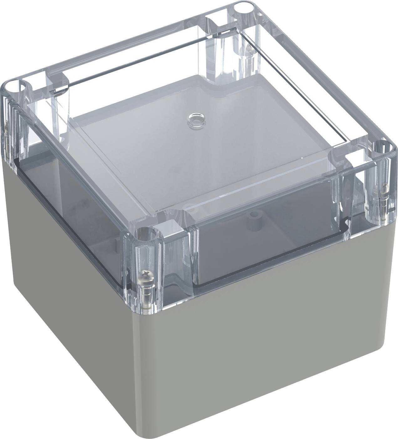TRU COMPONENTS 6U07111109139 TC-13865108 Industrie-Gehäuse 105 x 105 x 89.7 Polycarbonat Lichtgrau, Transparent 1 St.