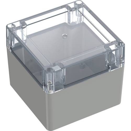 TRU COMPONENTS 6U07111109139 TC-13865108 Industrie-Gehäuse 105 x 105 x 89.7 Polycarbonat Lichtgrau, Transparent 1 St.