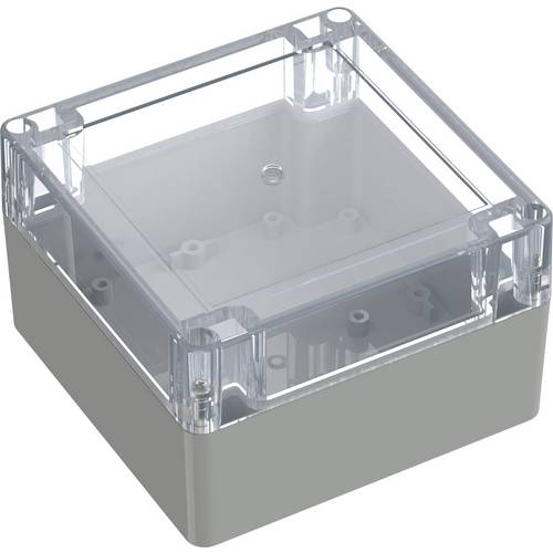 TRU COMPONENTS 6U07121208437 TC-13865116 Industrie-Gehäuse 119.9 x 119.9 x 75 ABS, Polycarbonat Lichtgrau, Transparent 1...