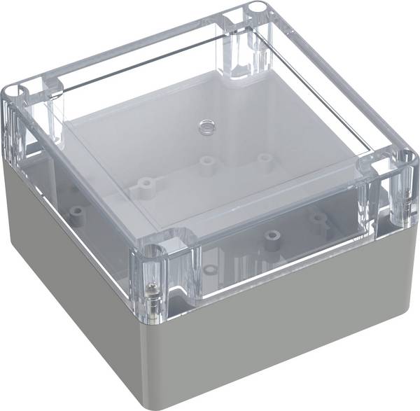 TRU COMPONENTS 6U07121208437 TC-13865116 Industrie-Gehäuse 119.9 x 119.9 x 75 ABS, Polycarbonat Lichtgrau, Transparent 1 St.