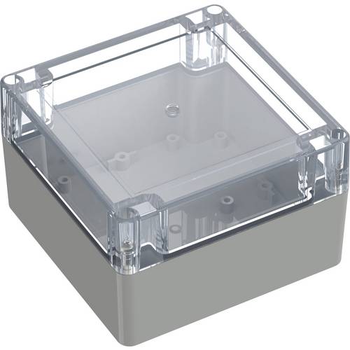TRU COMPONENTS 6U07121208139 TC-13865124 Industrie-Gehäuse 119.9 x 119.9 x 75 Polycarbonat Lichtgrau, Transparent 1 St.