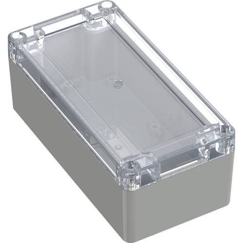 TRU COMPONENTS 6U07160806437 TC-13865132 Industrie-Gehäuse 160 x 80 x 60 ABS-PC Lichtgrau, Transparent 1 St.