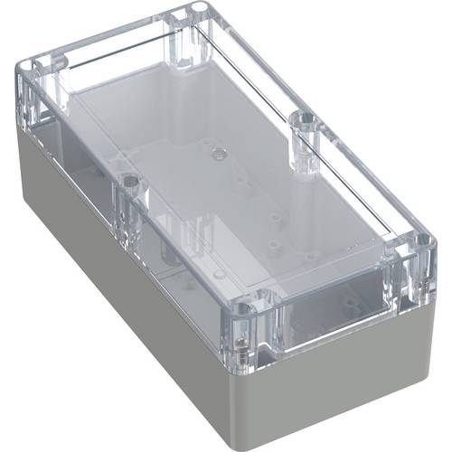 TRU COMPONENTS 6U07201008437 TC-13865148 Industrie-Gehäuse 200 x 100 x 75 ABS, Polycarbonat Lichtgrau, Transparent 1 St.