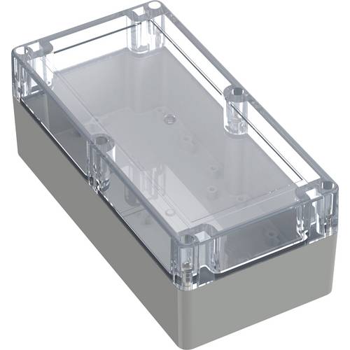TRU COMPONENTS 6U07201008139 TC-13865156 Industrie-Gehäuse 200 x 100 x 75 Polycarbonat Lichtgrau, Transparent 1 St.