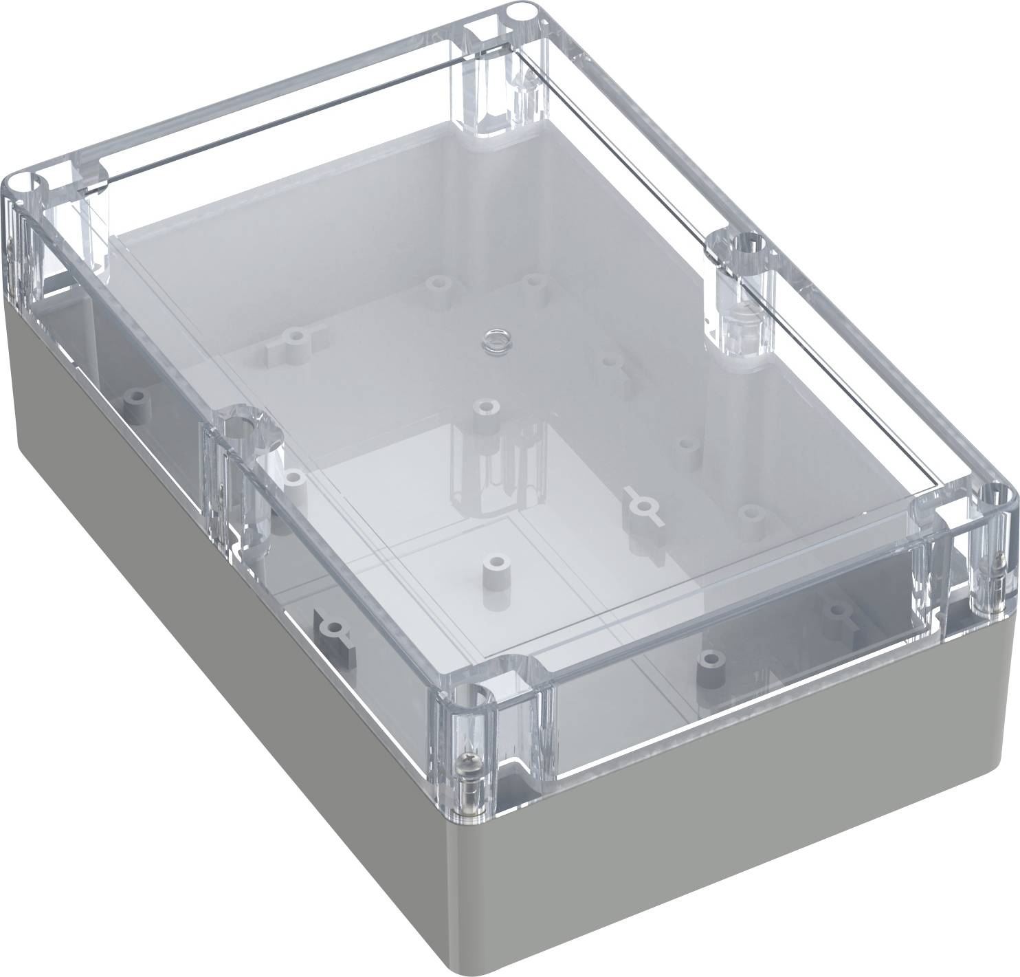 TRU COMPONENTS 6U07211408437 TC-13865164 Industrie-Gehäuse 209.7 x 139.8 x 75 ABS, Polycarbonat Lichtgrau, Transparent 1...