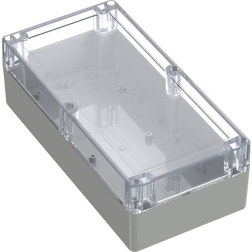 TRU COMPONENTS 6U07241208437 TC-13865180 Industrie-Gehäuse 240.2 x 120.1 x 75.1 ABS-PC Lichtgrau, Transparent 1 St.