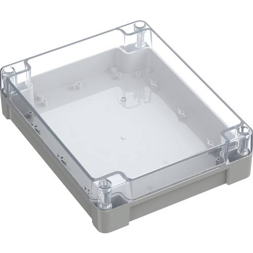 TRU COMPONENTS 6U07241906437 TC-13865188 Industrie-Gehäuse 240 x 191.3 x 61.7 ABS-PC Lichtgrau, Transparent 1 St.
