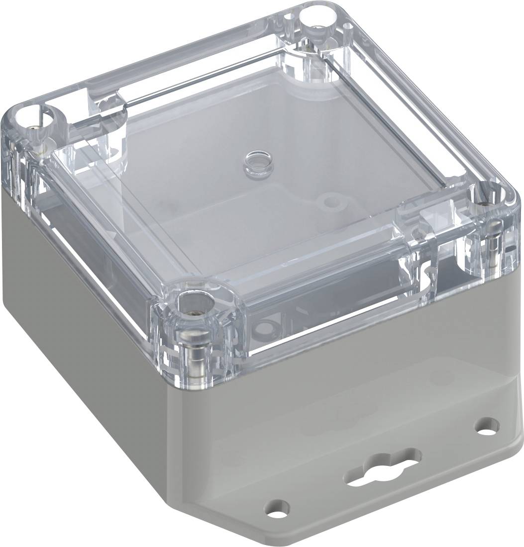 TRU COMPONENTS 6U07080805737 TC-13865220 Industrie-Gehäuse 106.5 x 76.5 x 45 ABS-PC Lichtgrau, Transparent 1 St.