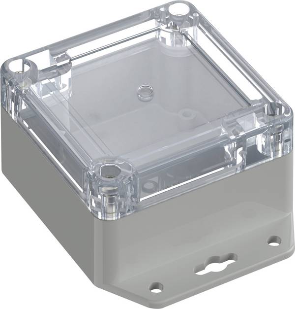 TRU COMPONENTS 6U07080805737 TC-13865220 Industrie-Gehäuse 106.5 x 76.5 x 45 ABS-PC Lichtgrau, Transparent 1 St.
