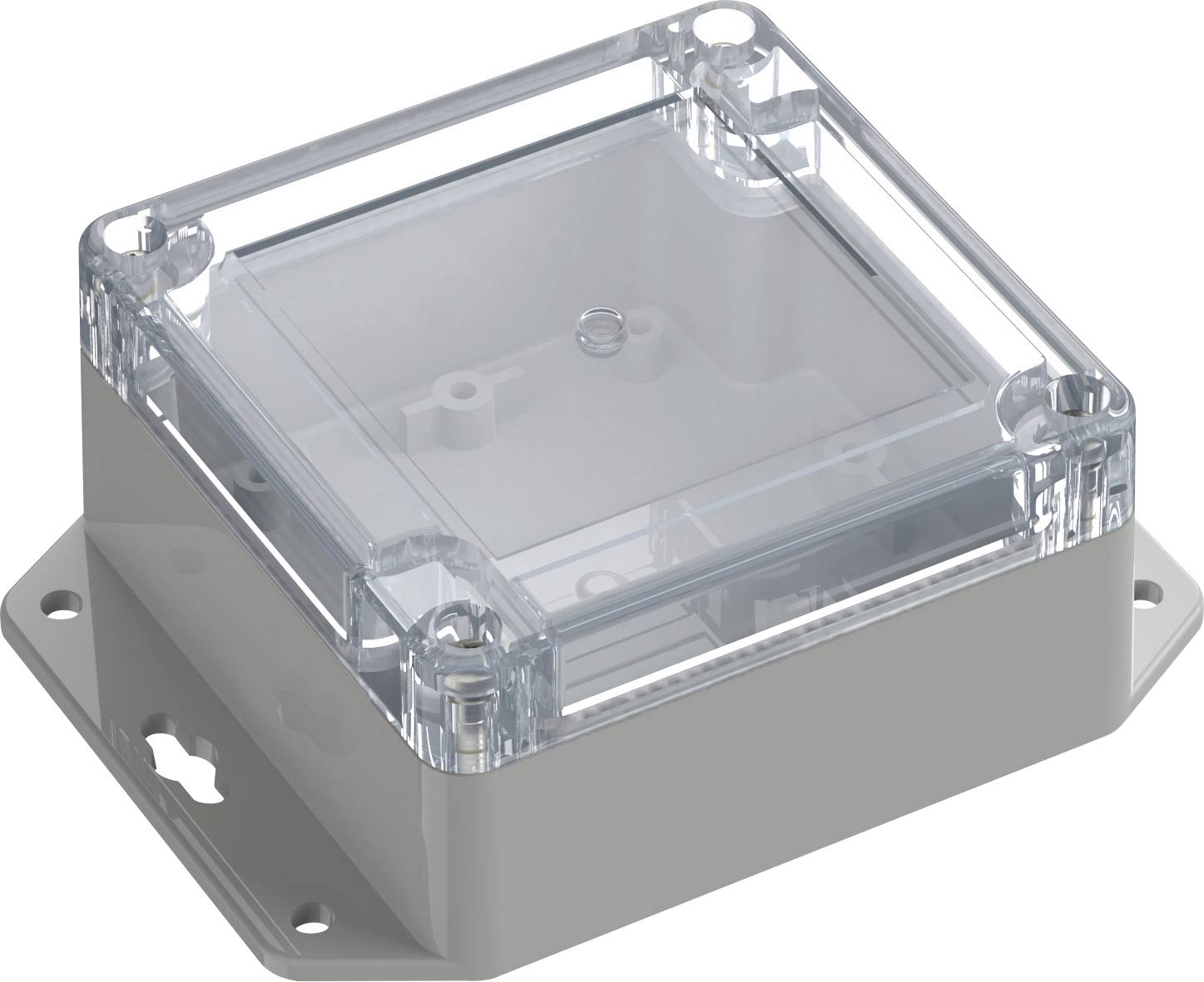 TRU COMPONENTS 6U07090905737 TC-13865236 Industrie-Gehäuse 121.5 x 90 x 45 ABS-PC Lichtgrau, Transparent 1 St.