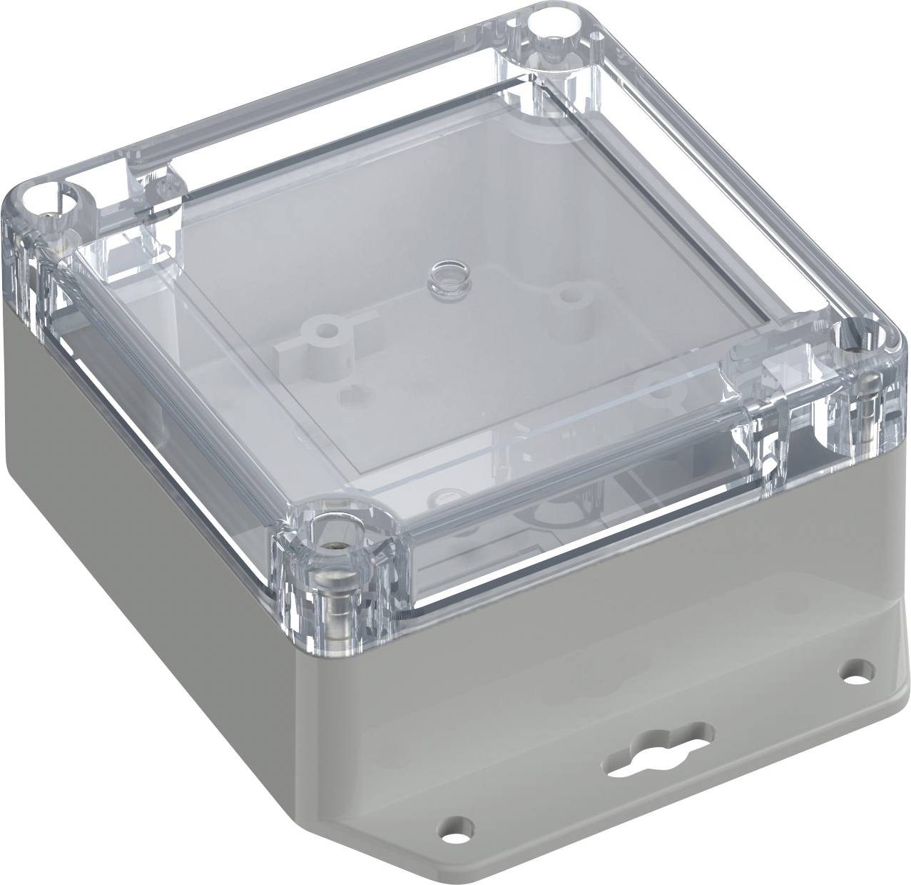 TRU COMPONENTS 6U07090905639 TC-13865244 Industrie-Gehäuse 121.5 x 91.5 x 45 Polycarbonat Lichtgrau, Transparent 1 St.