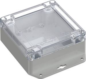 TRU COMPONENTS 6U07111105737 TC-13865268 Industrie-Gehäuse 136.5 x 106.5 x 45  ABS-PC  Lichtgrau, Transparent 1 St.