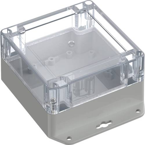 TRU COMPONENTS 6U07111106737 TC-13865284 Industrie-Gehäuse 136.5 x 106.5 x 60.1 ABS-PC Lichtgrau, Transparent 1 St.