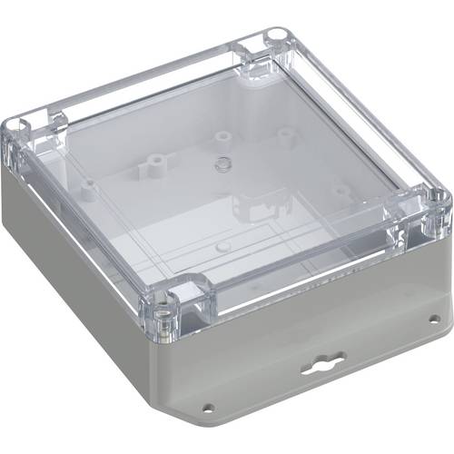 TRU COMPONENTS 6U07121205737 TC-13865300 Industrie-Gehäuse 151.4 x 121.4 x 45 ABS-PC Transparent, Lichtgrau 1 St.