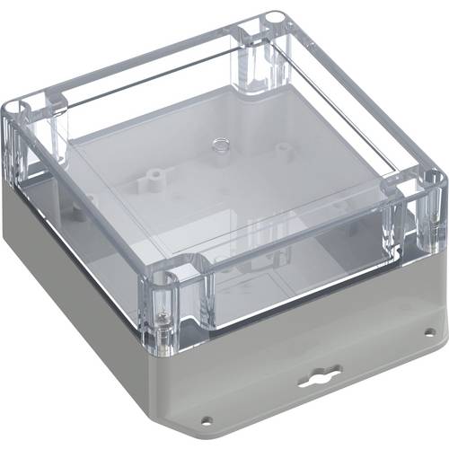 TRU COMPONENTS 6U07121206639 TC-13865324 Industrie-Gehäuse 151.4 x 121.4 x 60 Polycarbonat Lichtgrau, Transparent 1 St.