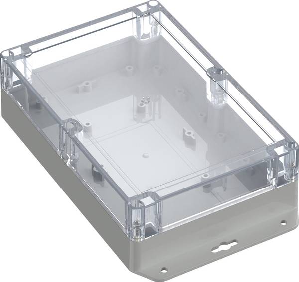 TRU COMPONENTS 6U07211406737 TC-13865332 Industrie-Gehäuse 243.5 x 141.5 x 60.1 ABS-PC Lichtgrau, Transparent 1 St.