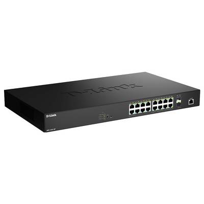 Ein 24-Port-D-Link-Netzwerk-Switch mit LED-Anzeigen, entwickelt für die Verwaltung von Kabelverbindungen in einer Netzwerkinfrastruktur-Umgebung.