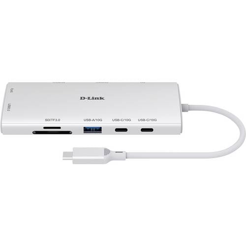 D-Link DUP-A01 USB-C® (USB 3.2 Gen 1) Multiport Hub mit USB-C® Stecker, USB-C® PD Ladeanschluss Weiß