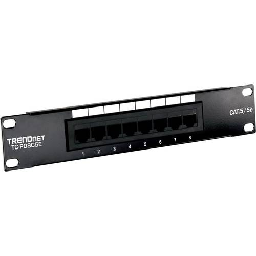 TrendNet TC-P08C5E Patch-Panel CAT 5e Schwarz