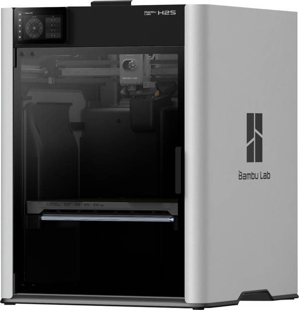BambuLab H2S 3D Drucker  KI-Unterstützung, Kammerheizung, App-Anbindung, integrierte Kamera, beheizbares Druckbett