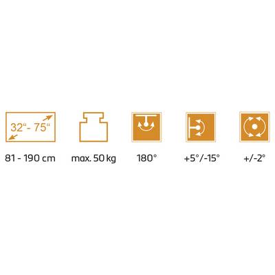My Wall TV-Wandhalterung 81,3 cm (32") - 190,5 cm (75") Schwenkbar-4